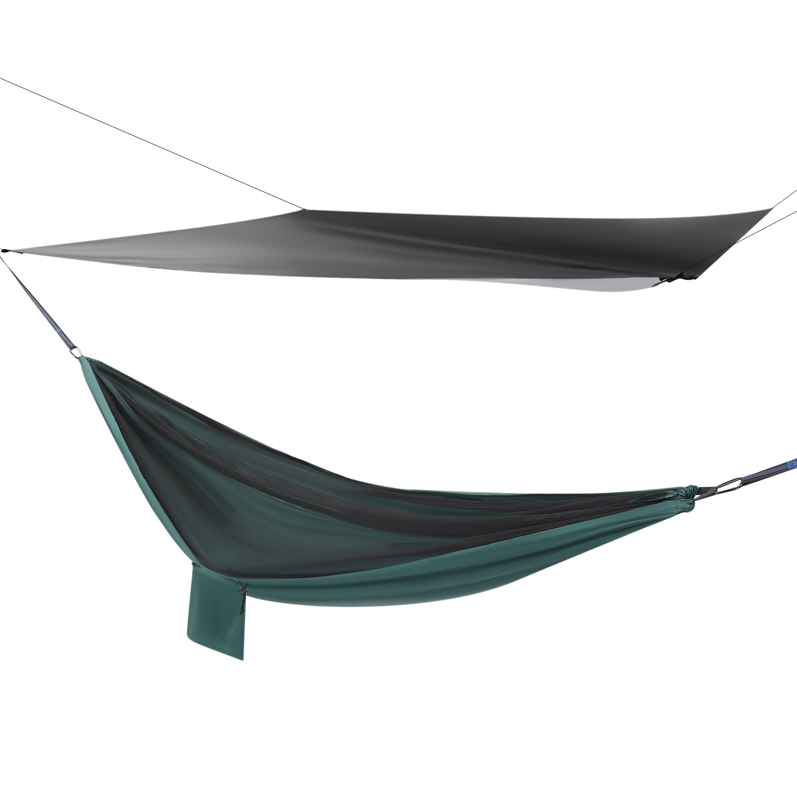 Hammock Rain Tarp - Camping Hammock with Mosquito Net &