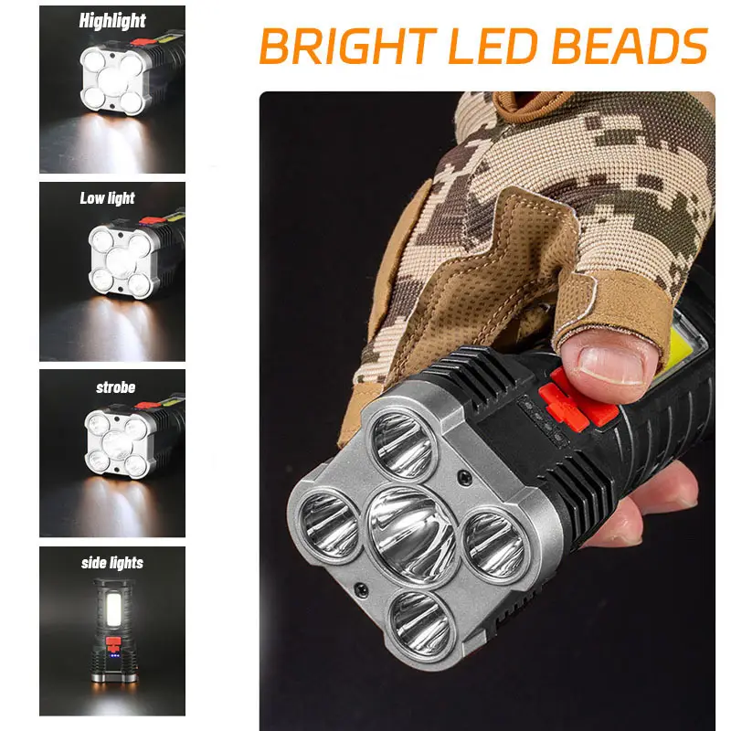 5 LED High Power Led Flashligh - Outdoor Adventure Travel ulasan dan harga