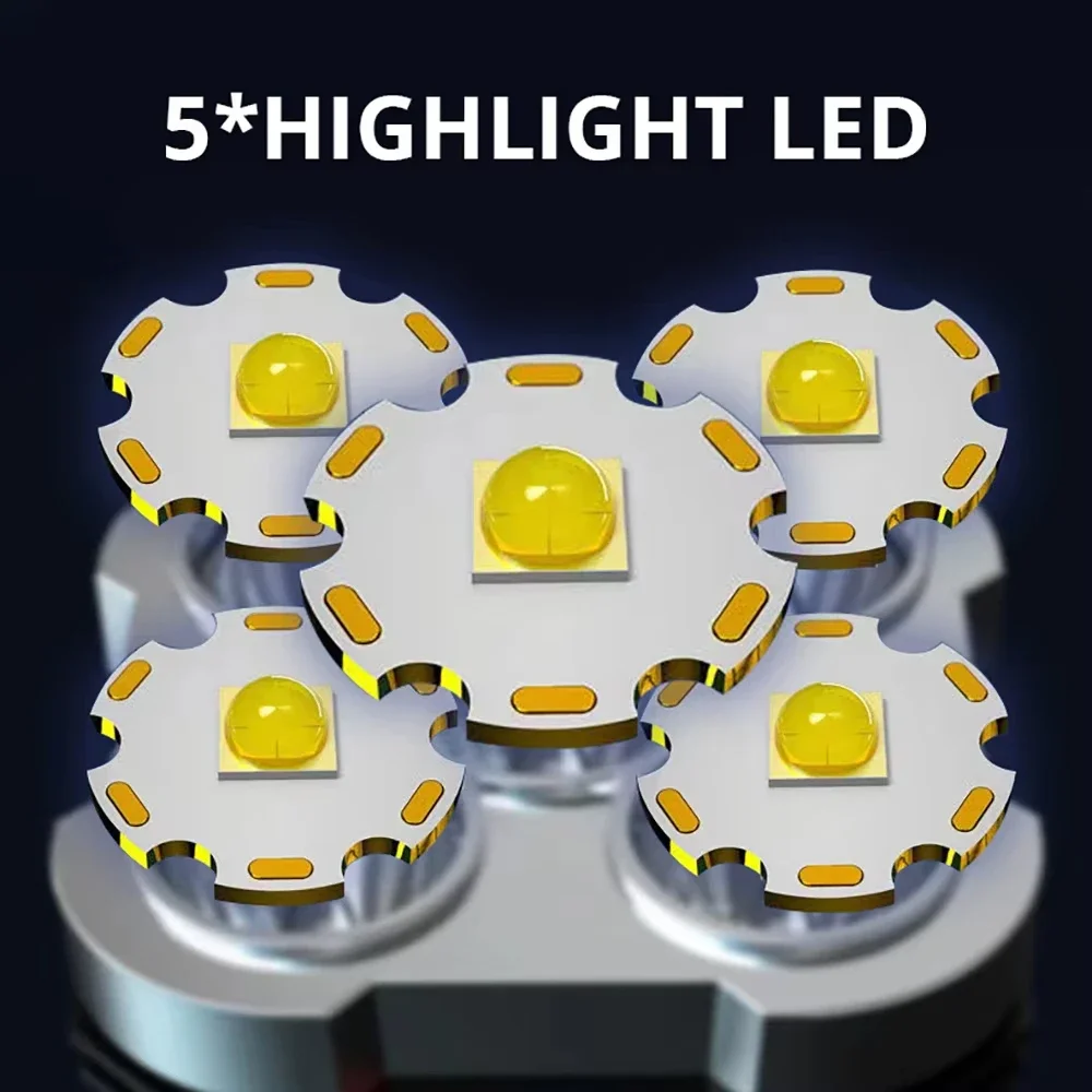 5 LED High Power Led Flashligh - Outdoor Adventure Travel ulasan dan harga
