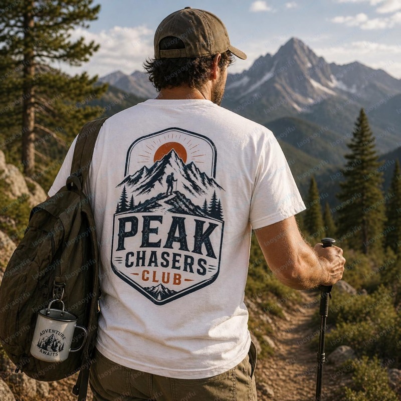 Peak Chasers Club Tshirt Fashi - Outdoor Adventure Club ulasan dan harga