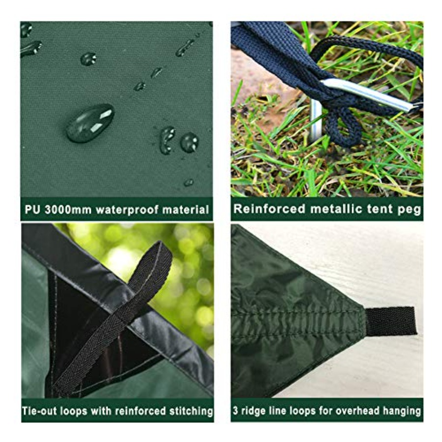 Waterproof Camping Tarp Tent H - Hammock Rain Tarp ulasan dan harga