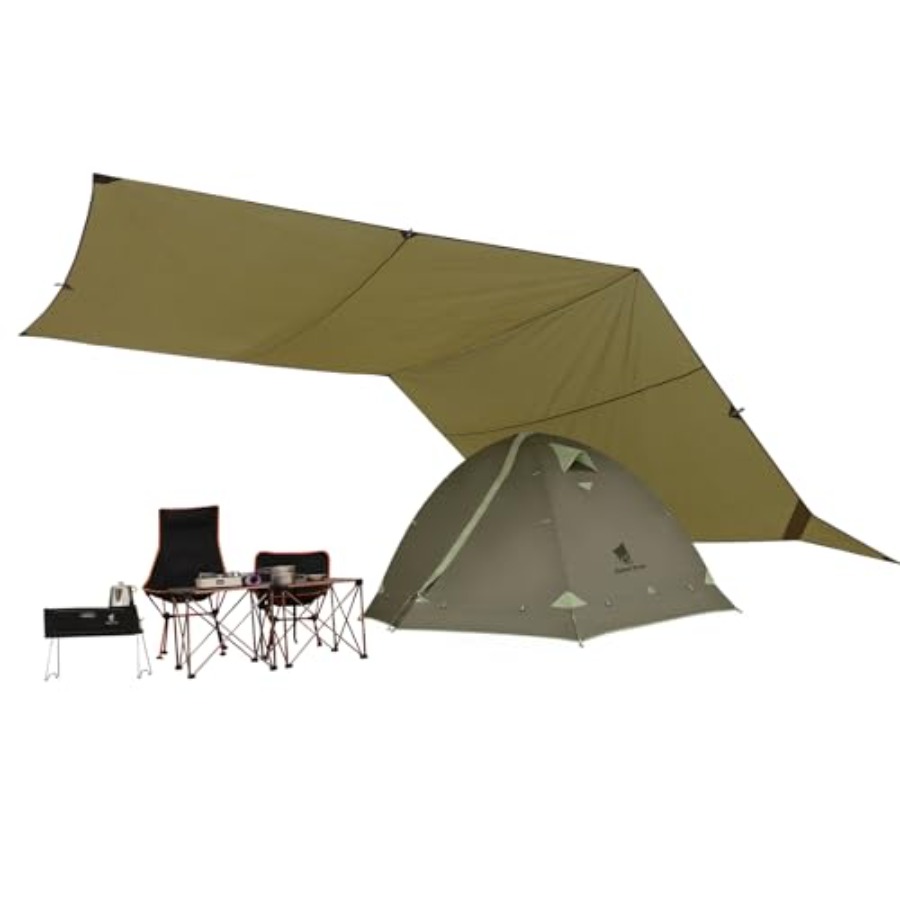 17 × 10 Feet Large Camping Ten - Hammock Rain Tarp ulasan dan harga