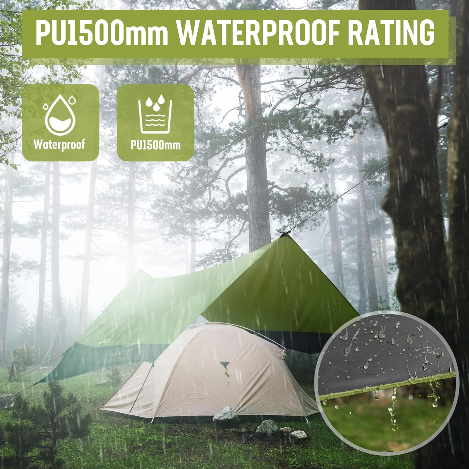 Camping Tarps for Tents, Water - Hammock Rain Tarp ulasan dan harga