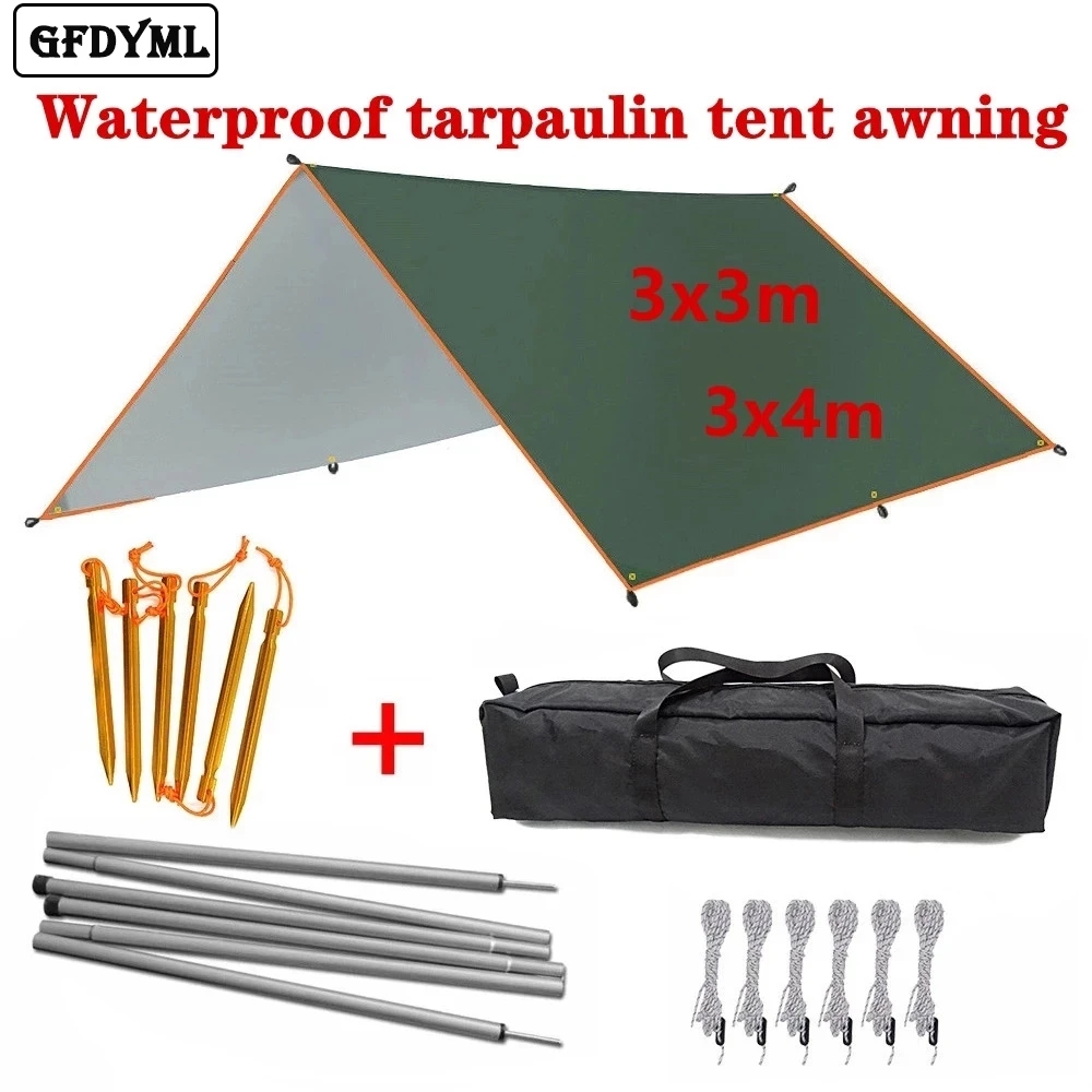 4x3m 3x3m Awning Waterproof Ta - Hammock Rain Tarp ulasan dan harga