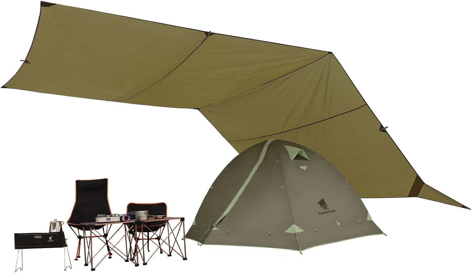17×10 ft Large Camping Tent Ta - Hammock Rain Tarp ulasan dan harga