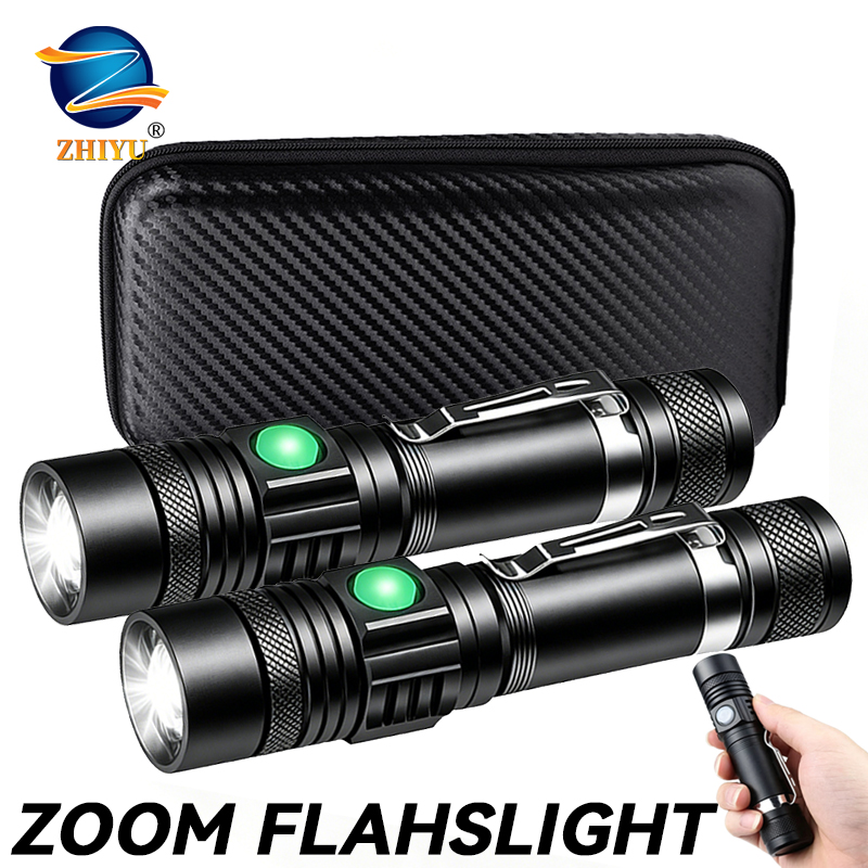 T6 LED Rechargeable Flashlight - Outdoor Adventure Travel ulasan dan harga